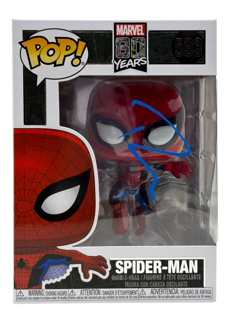 Tobey Maguire Signed Autograph Spider-Man Funko Pop #593 Marvel 80 Years JSA COA