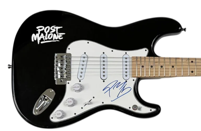 Post Malone Signed Autograph Electric Guitar Austin Post Beckett COA