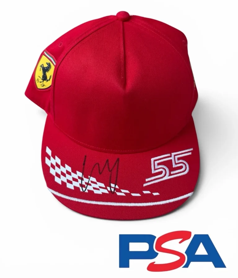 Carlos Sainz Signed F1 Scuderia Ferrari #55 Hat Cap PSA/DNA AUTO Formula One