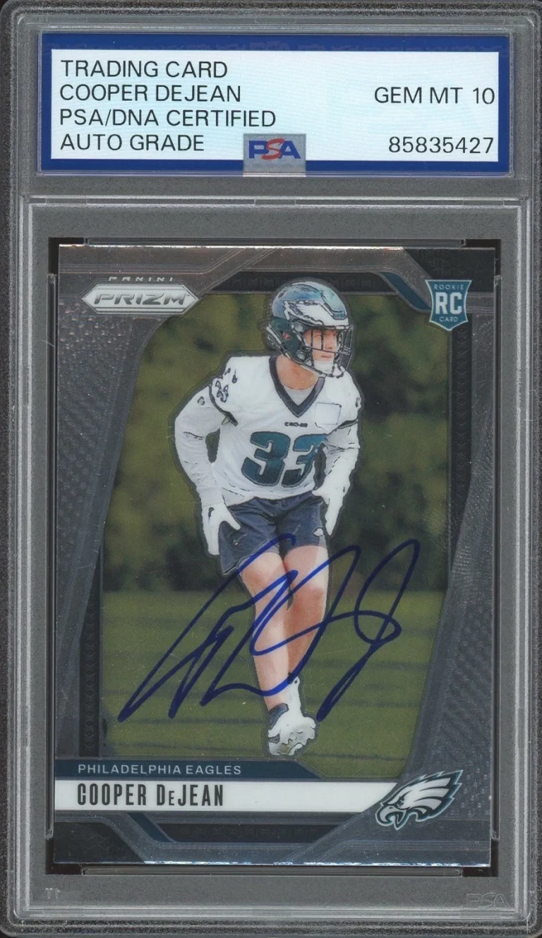 2024 Panini Prizm #321 Cooper DeJean Signed Rookie Card PSA/DNA AUTO 10 Eagles