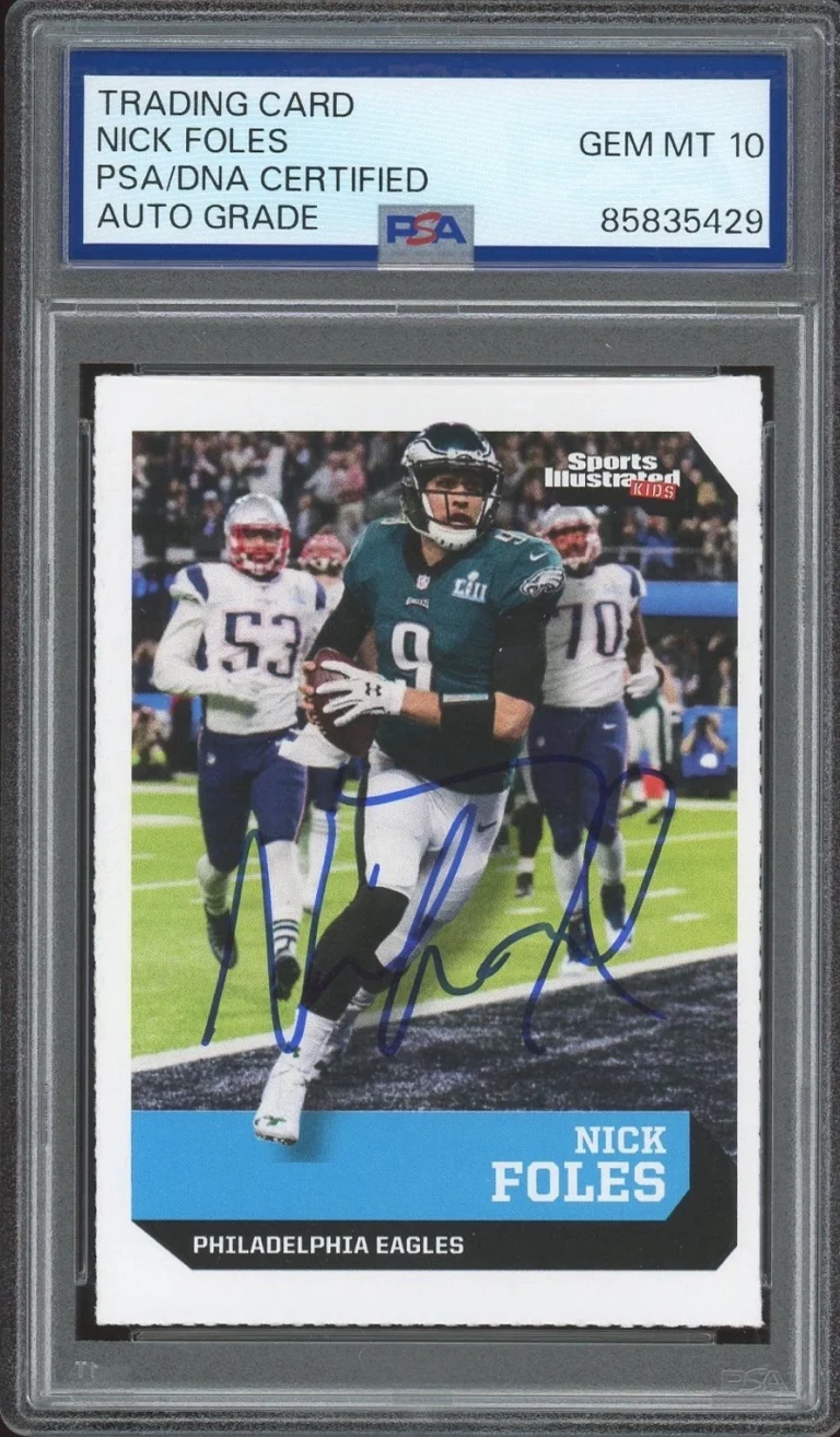 2018 SI For Kids #714 Nick Foles Super Bowl LII MVP Philly Special PSA AUTO 10