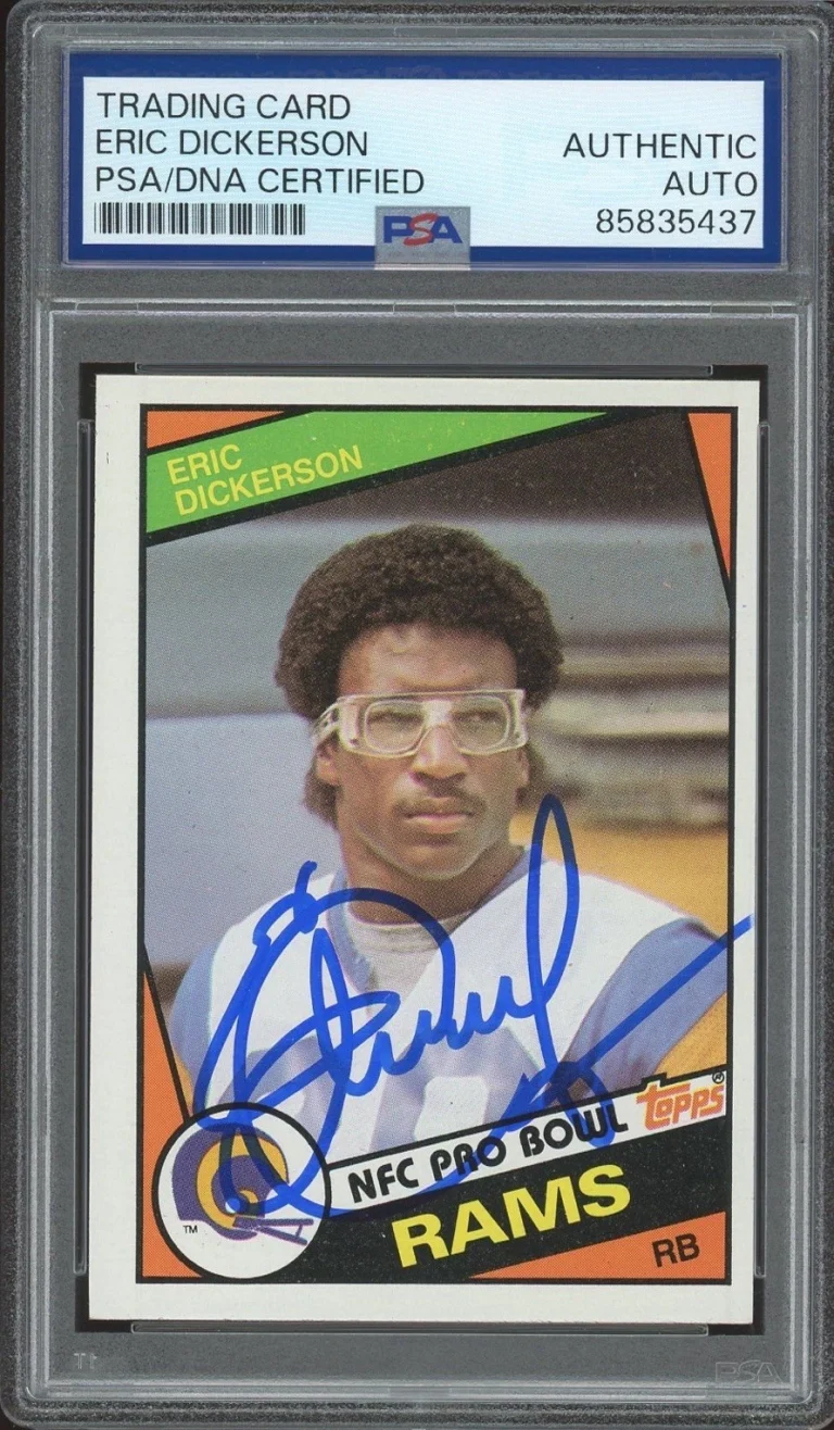 1984 Topps NFL #280 Eric Dickerson Signed Rookie Card PSA/DNA AUTO RC LA RAMS