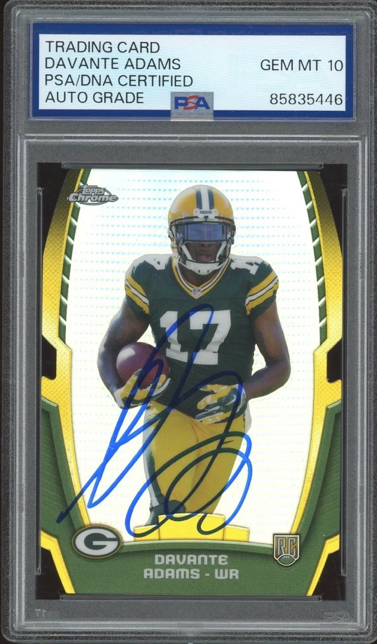 2014 Topps Chrome NFL Davante Adams Signed Rookie Die-Cut PSA/DNA AUTO 10 RC