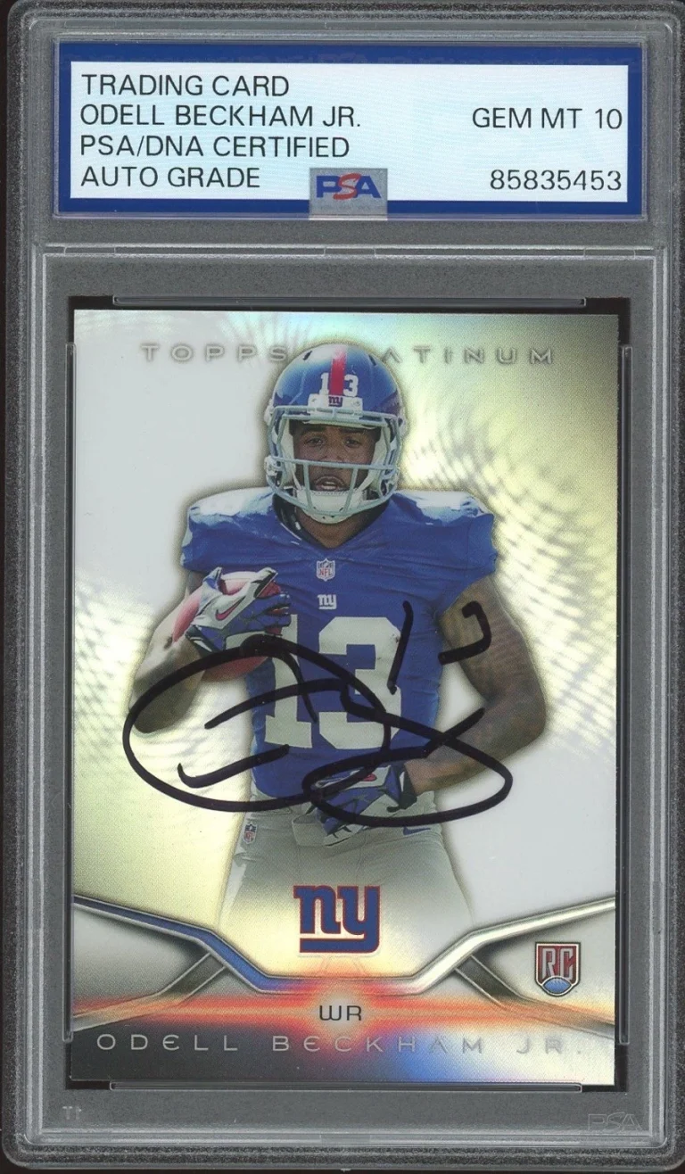 2014 Topps Platinum #117 Odell Beckham Jr. Signed Rookie Card PSA/DNA AUTO 10 RC