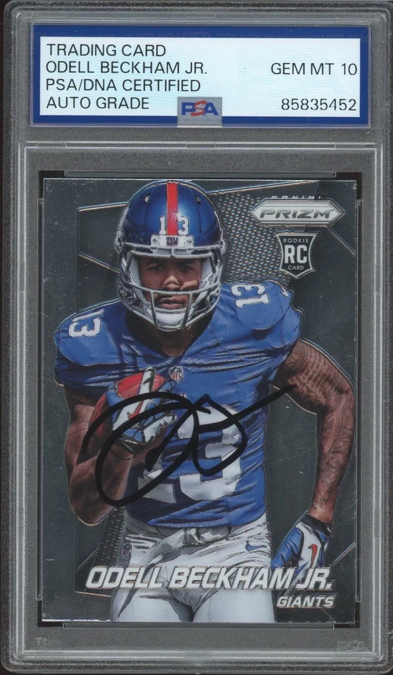 2014 Panini Prizm #282 Odell Beckham Jr. Signed Rookie Card PSA/DNA AUTO 10 RC