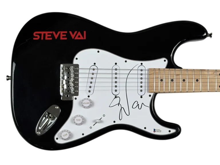 Steve Vai Signed Autograph Electric Guitar David Lee Roth Guitarist Beckett COA