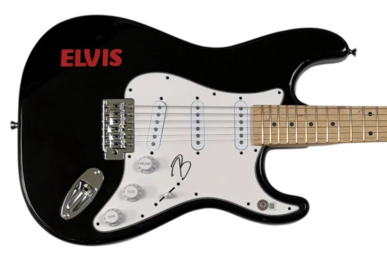 Austin Butler Signed Autograph Electric Guitar Elvis Presley Movie Beckett COA