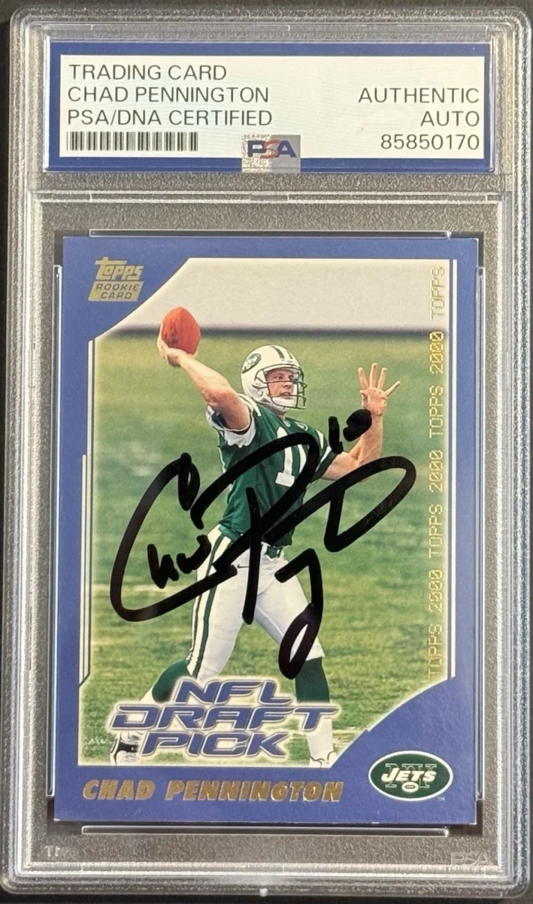 Chad Pennington Signed 2000 Topps Rookie Card New York Jets PSA/DNA