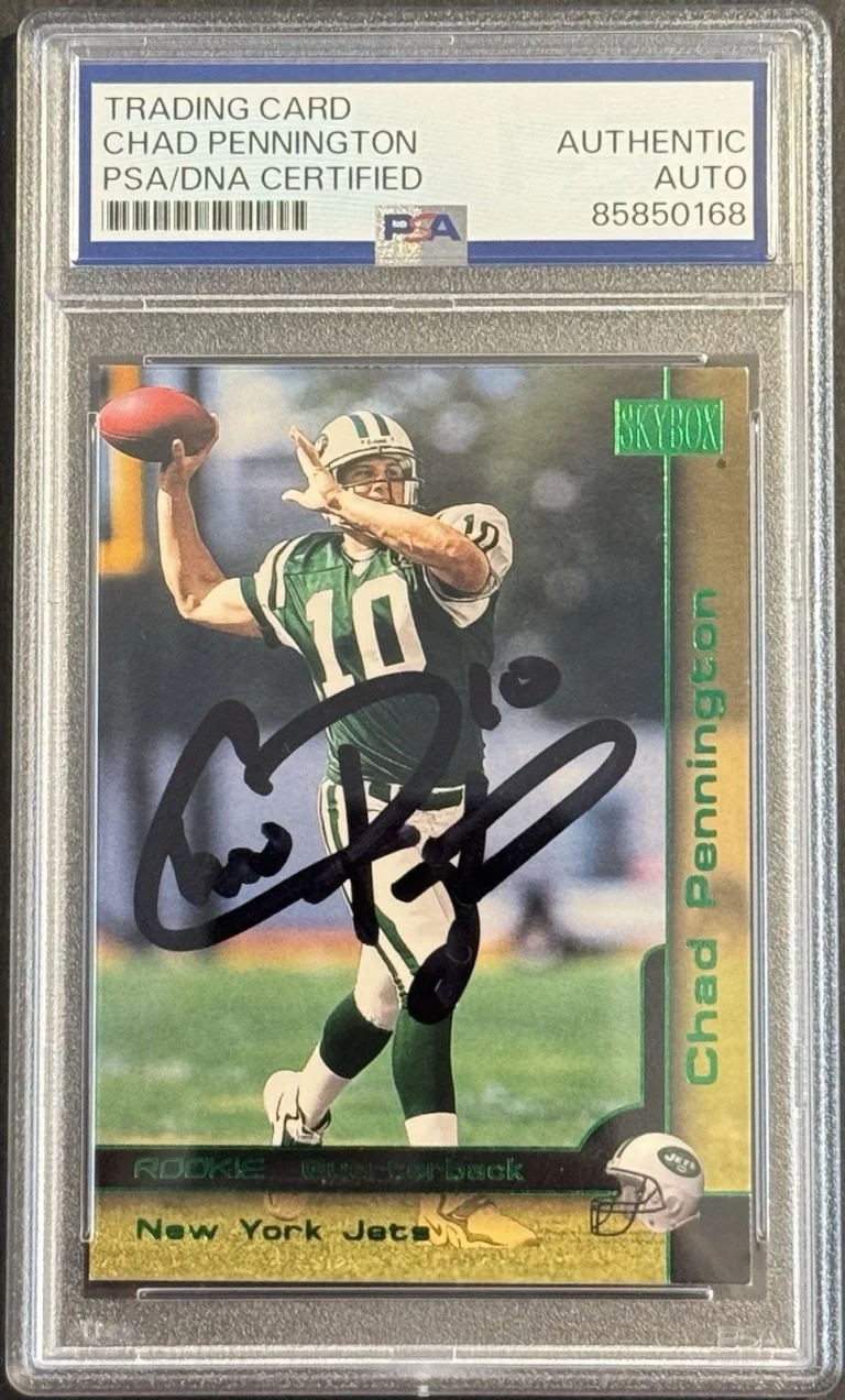 Chad Pennington Signed 2000 Fleer Skybox Rookie Card New York Jets PSA/DNA