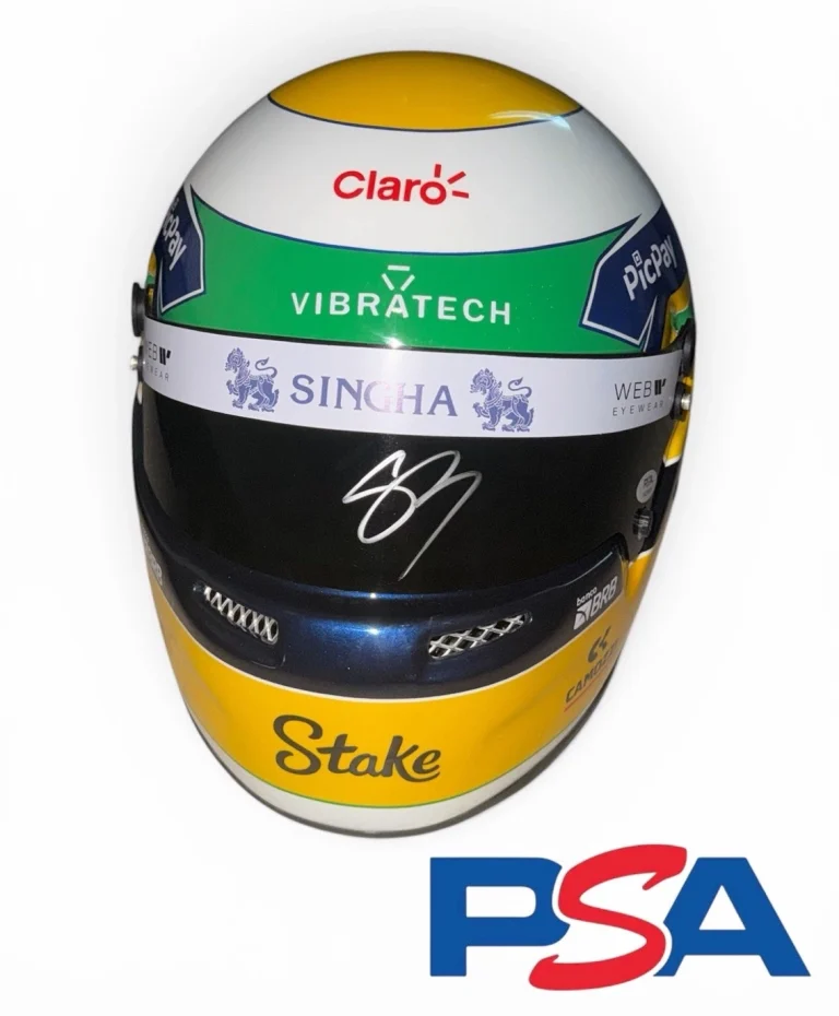 Gabriel Bortoleto Signed 2025 ROOKIE F1 DEBUT 1:1 Full Size Helmet PSA AUTO #5