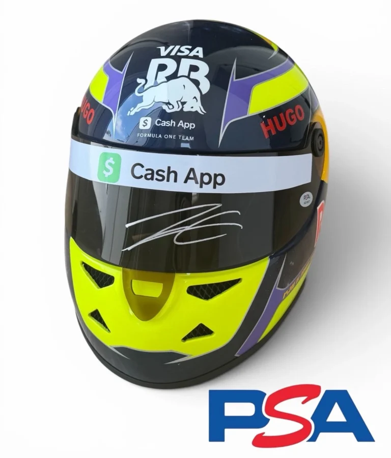 Isack Hadjar Signed 2025 ROOKIE F1 DEBUT 1:1 Full Size Helmet PSA AUTO VISA RB