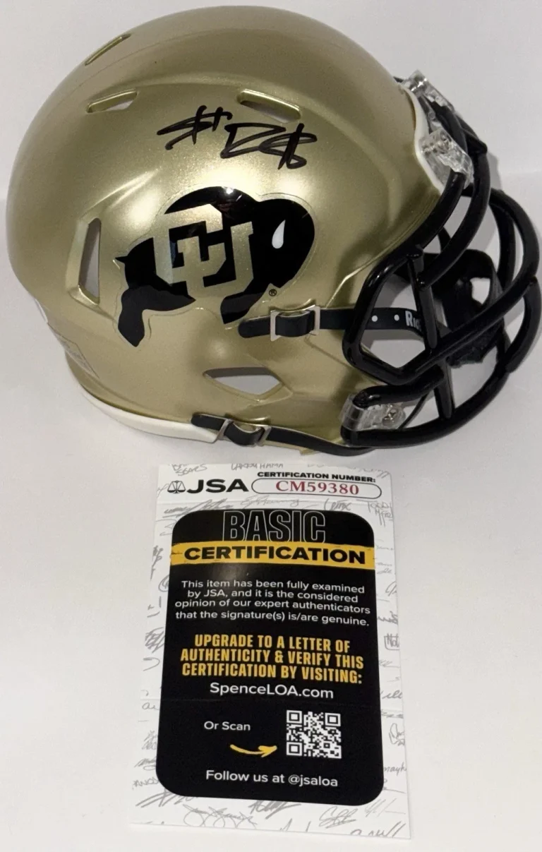Shedeur Sanders Signed Autographed Colorado Buffaloes Mini Helmet JSA COA