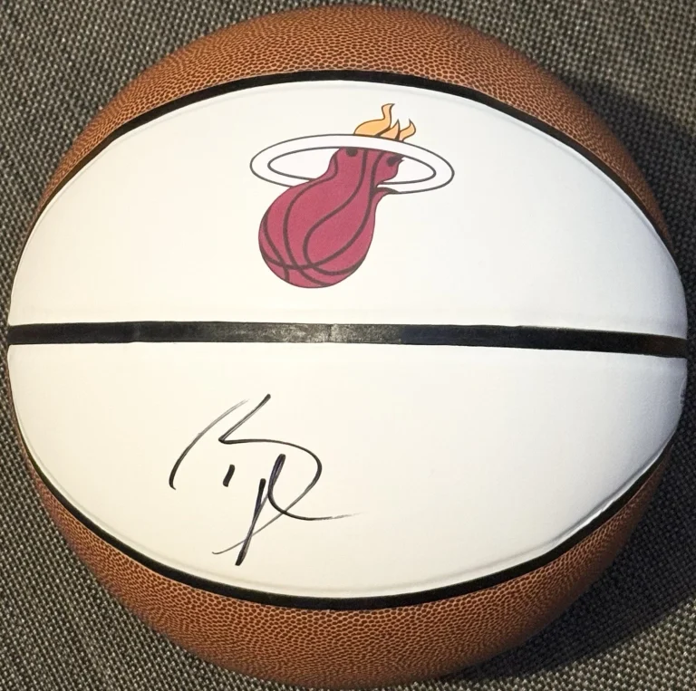 Bam Adebayo Signed Autographed Miami Heat Logo Basketball JSA COA
