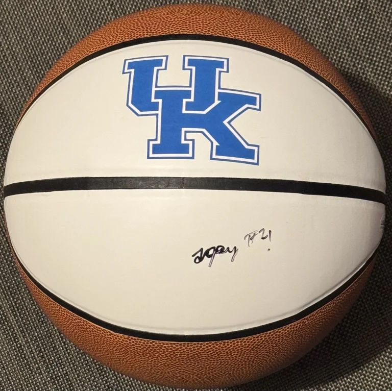 Jayden Quaintance Signed Autographed Kentucky Wildcats Logo Basketball JSA COA