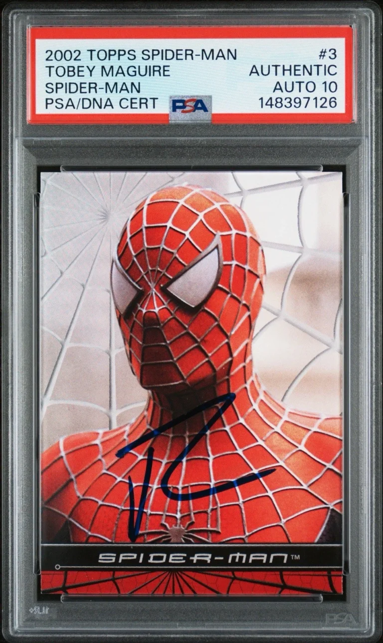 2002 Topps Spider-Man #3 Tobey Maguire Signed Rookie Card Psa/Dna Auto 10 RC