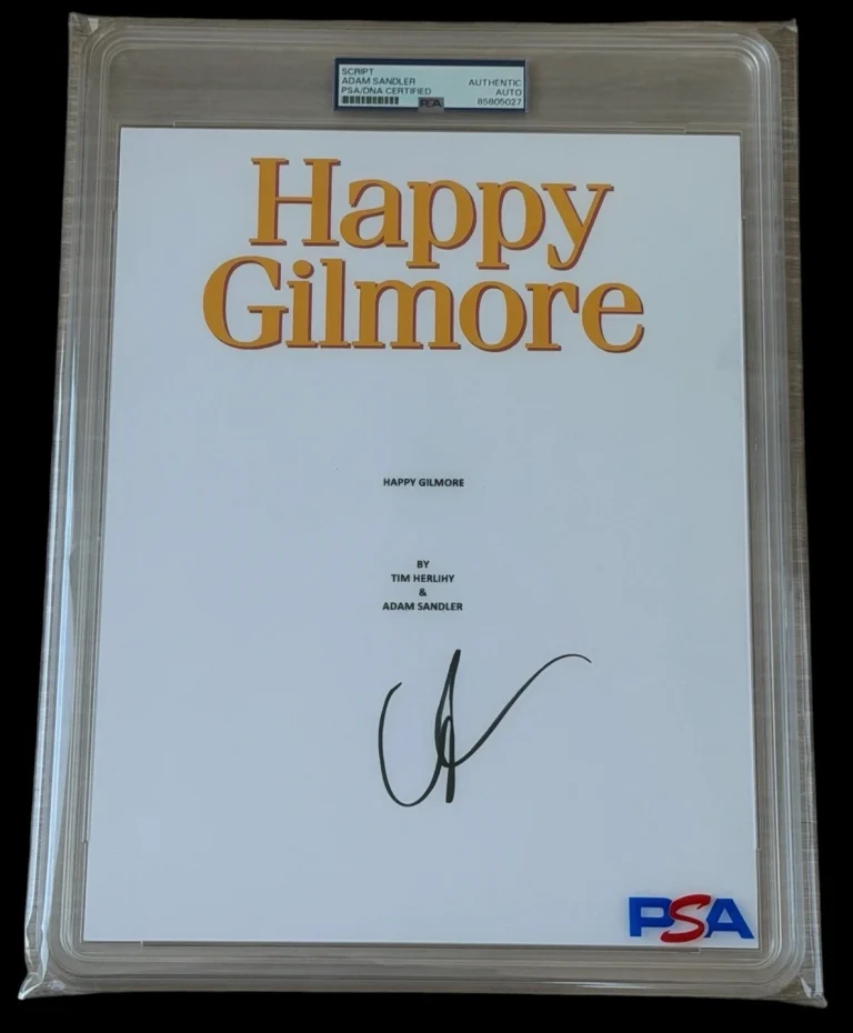 Adam Sandler Signed Happy Gilmore Movie Script PSA/DNA AUTO ENCAPSULATED
