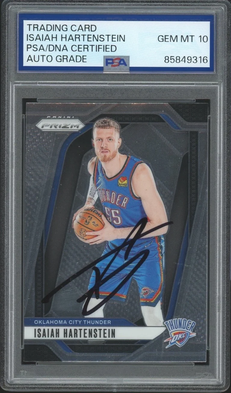 2024-25 Panini Prizm #154 Isaiah Hartenstein Signed Card PSA/DNA GEM MT AUTO 10