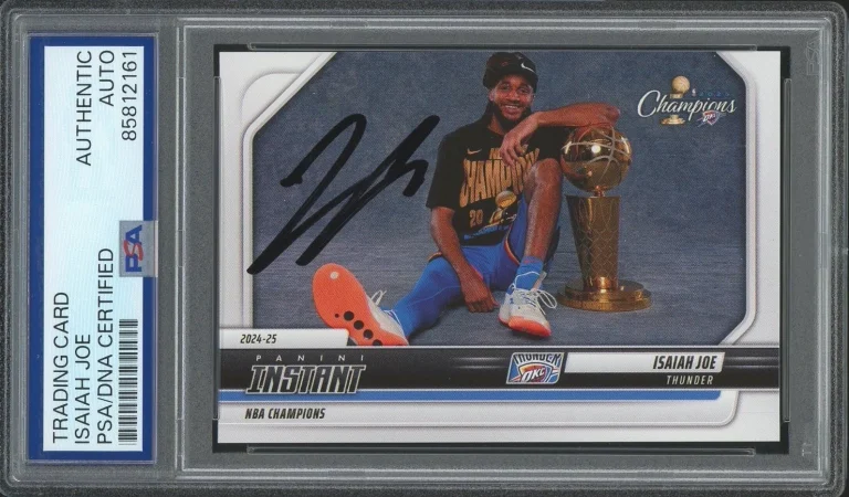 2024-25 Panini Instant #18 Isaiah Joe Signed NBA CHAMPIONS PSA AUTO OKC THUNDER