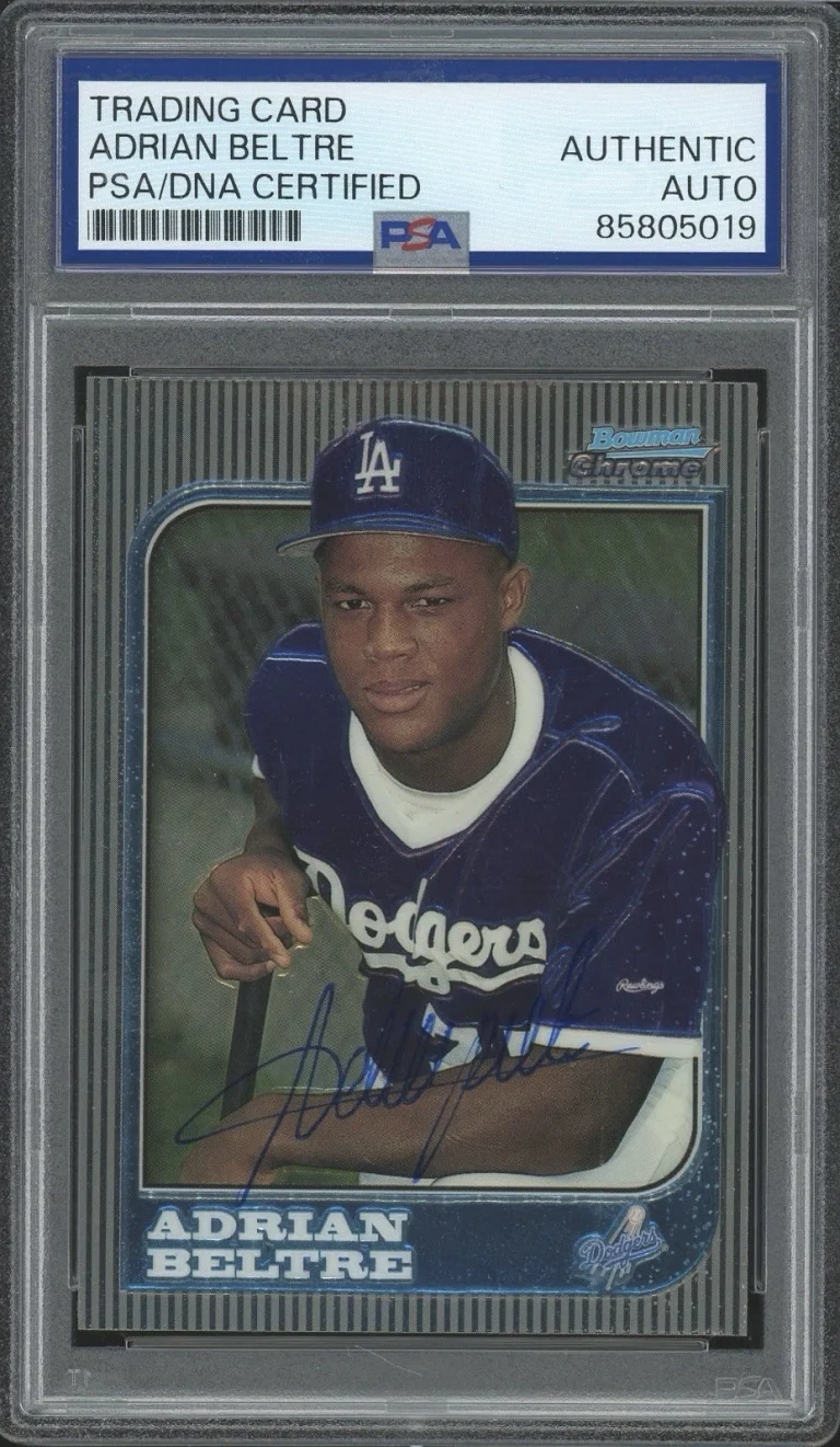 1997 Bowman Chrome #182 Adrian Beltre Signed Rookie Card PSA/DNA AUTO RC DODGERS