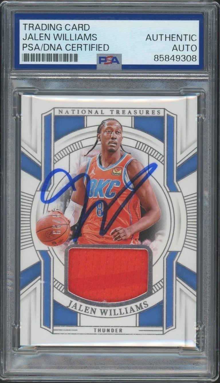 2024 Panini National Treasures Jalen Williams Game Used Patch /99 PSA/DNA AUTO