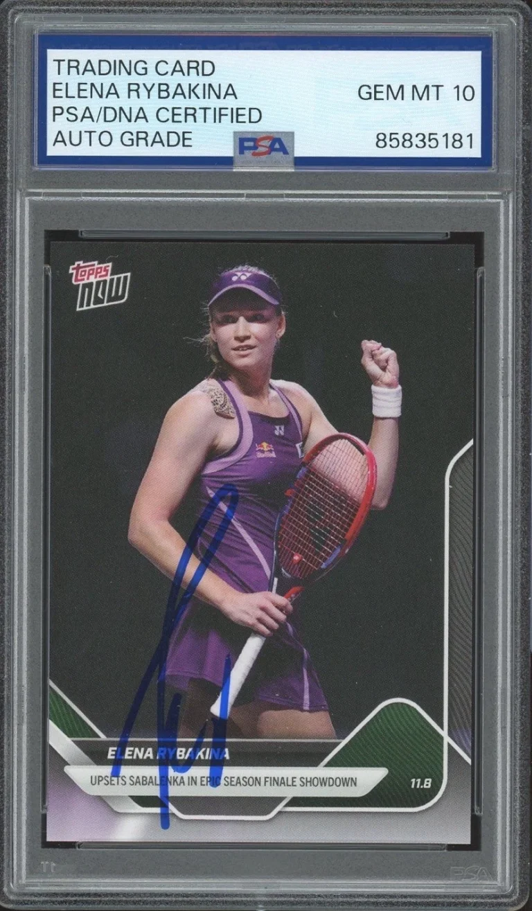 2026 Topps Now Tennis Elena Rybakina Signed WTA FINALS Card PSA/DNA AUTO 10