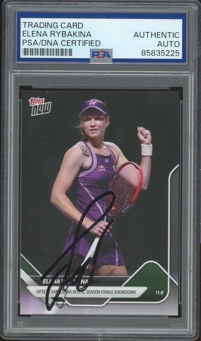 2026 Topps Now Tennis #TN-ER Elena Rybakina Signed WTA FINALS Card PSA/DNA AUTO