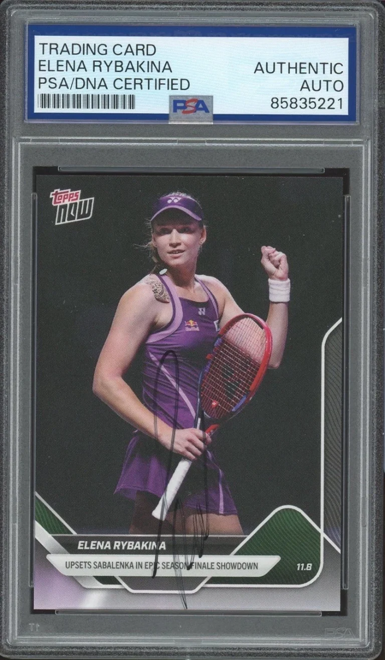 2026 Topps Now Tennis #TN-ER Elena Rybakina Signed WTA FINALS Card PSA/DNA AUTO