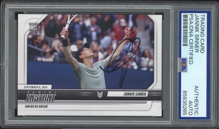 2024 Panini Instant #JS-3 Jannik Sinner Signed US OPEN CHAMPION PSA/DNA AUTO RC