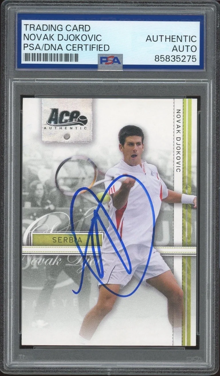 2007 Ace Authentic #16 Novak Djokovic Signed Straight Sets Rookie Card PSA AUTO