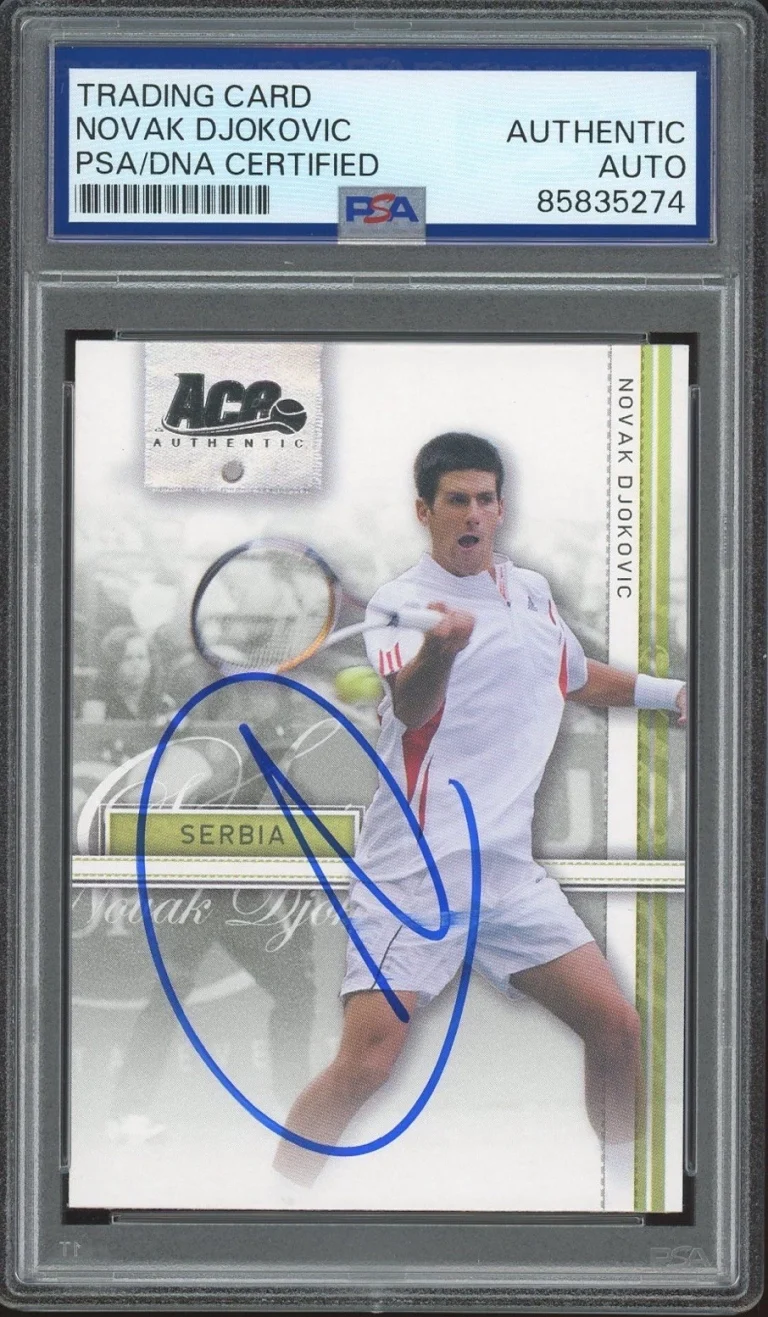 2007 Ace Authentic #16 Novak Djokovic Signed Straight Sets Rookie Card PSA AUTO