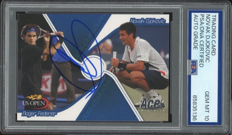 2008 Ace Authentic #US32 Novak Djokovic Signed US OPEN Rookie PSA 10 AUTO RC