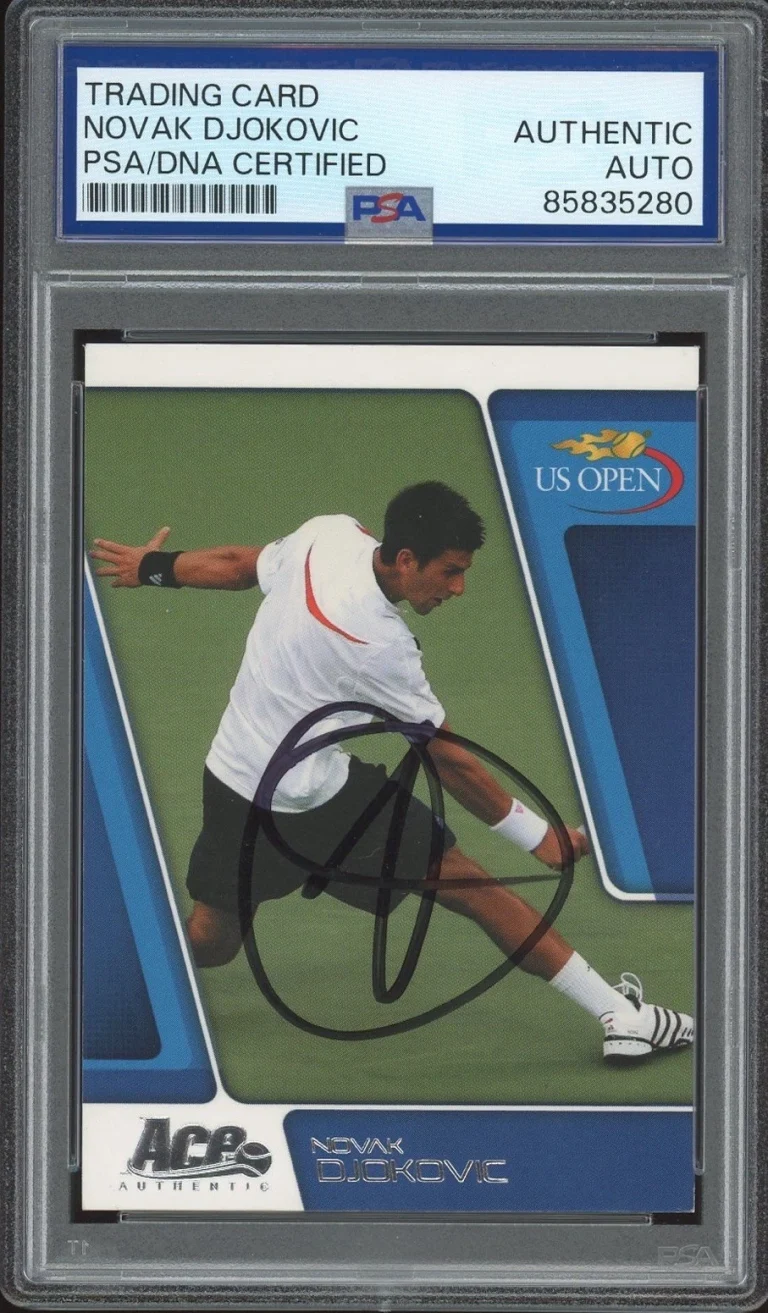 2008 Ace Authentic #US3 Novak Djokovic Signed US OPEN Rookie Card PSA/DNA AUTO