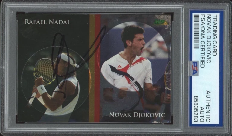 2011 Ace Authentic #DP4 Novak Djokovic Signed Match Pt 2 Nadal PSA/DNA AUTO