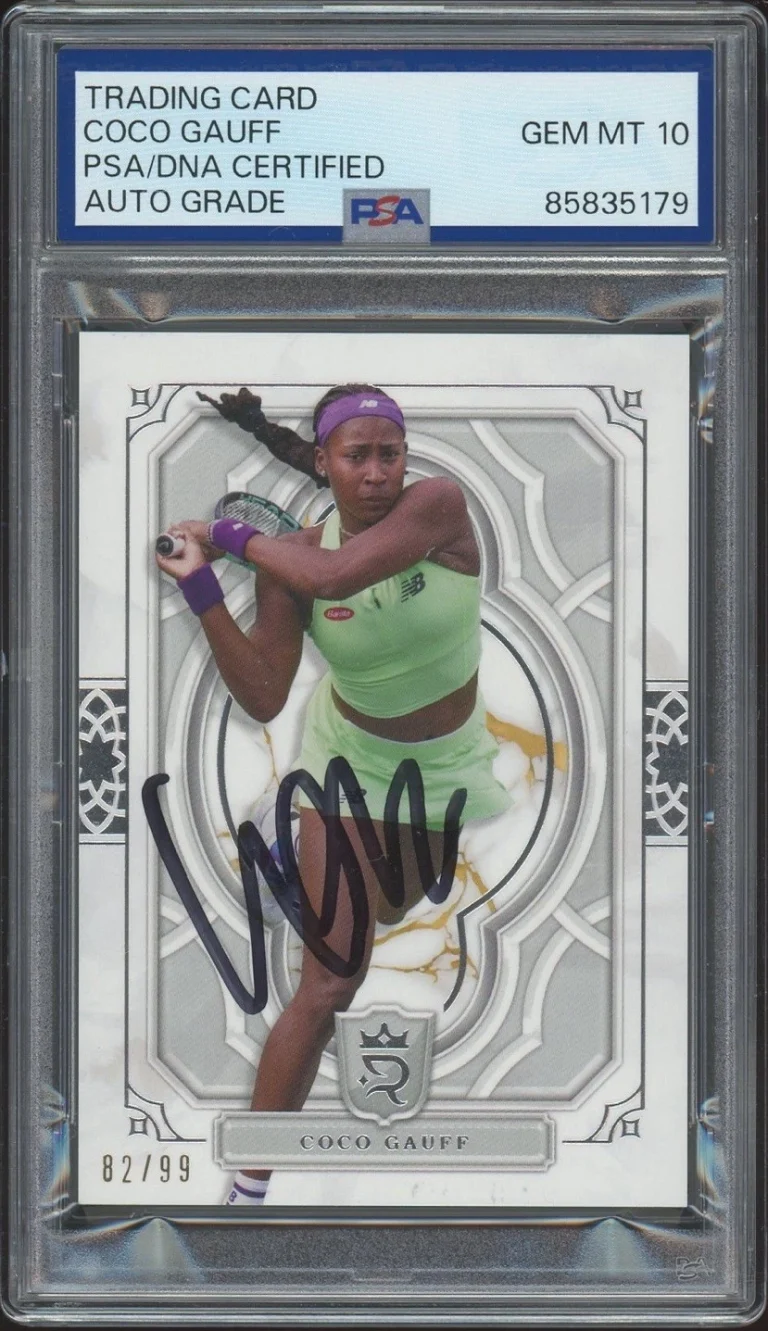 2024 Topps Royalty #50 Coco Gauff Signed Tennis Card /99 PSA/DNA AUTO 10 WTA