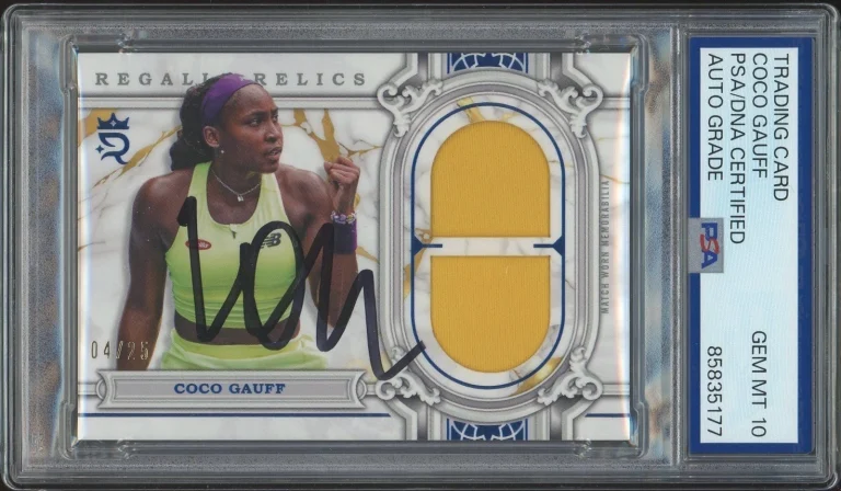 2024 Topps Royalty #RER-CG Coco Gauff Signed Regalia Relics /25 PSA/DNA AUTO 10