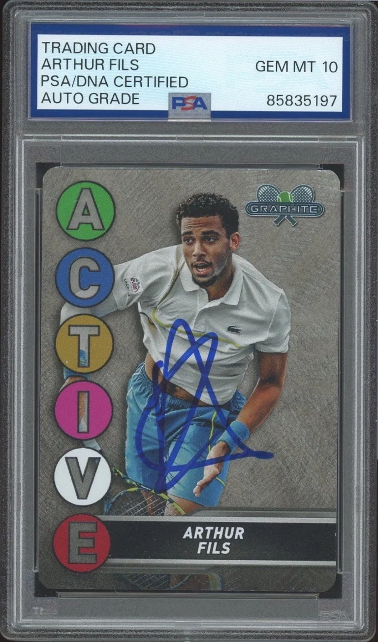 2024 Topps Graphite Tennis #ACM-72 Arthur Fils Active Metal Card PSA/DNA AUTO 10