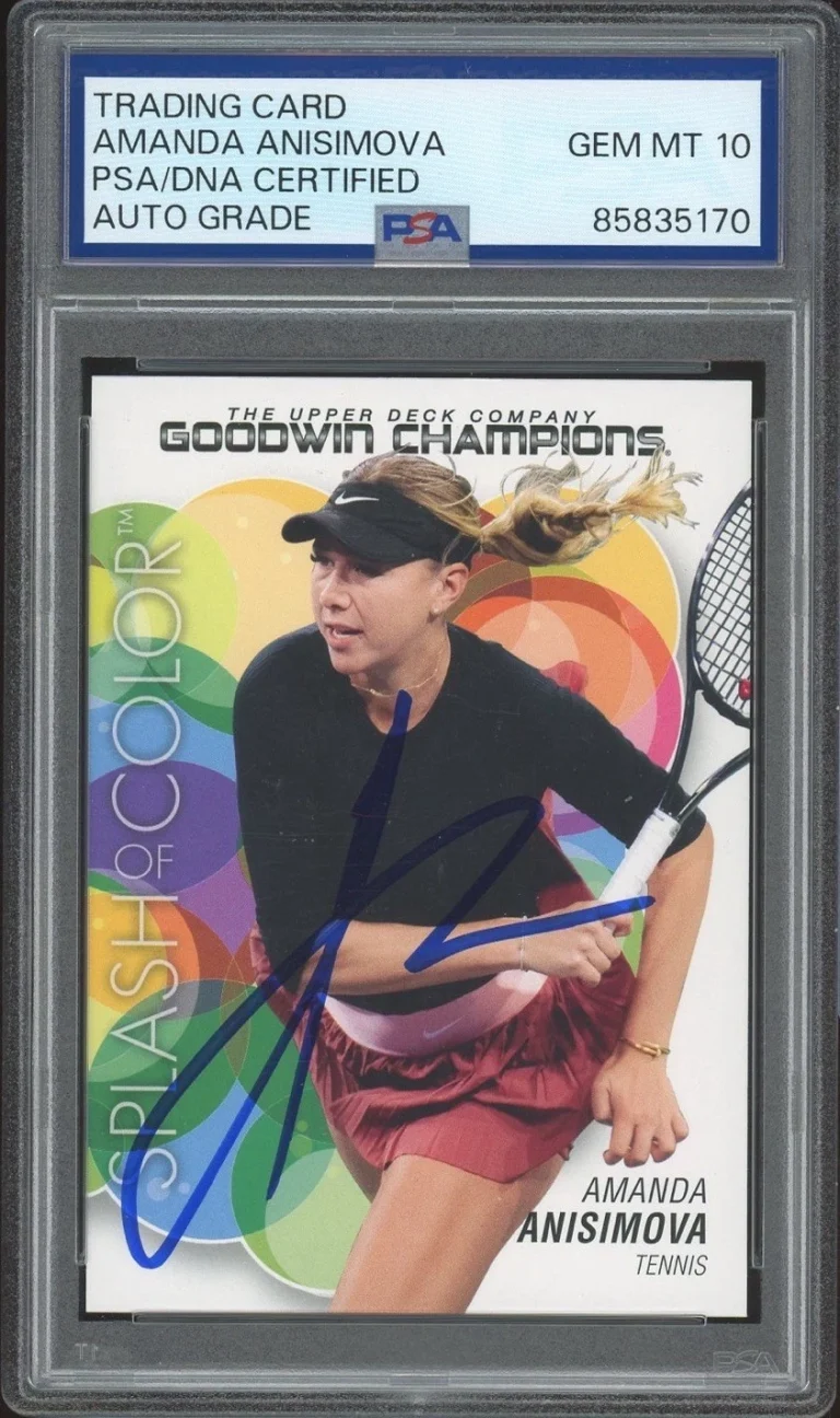 2023 UD Goodwin Champions Amanda Anisimova Signed Splash Of Color PSA AUTO 10 RC