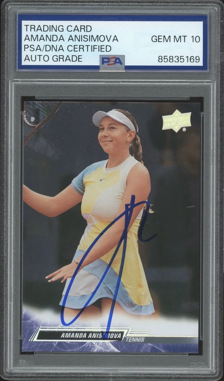 2023 UD Goodwin Champions #58 Amanda Anisimova Signed Silver Foil PSA AUTO 10 RC