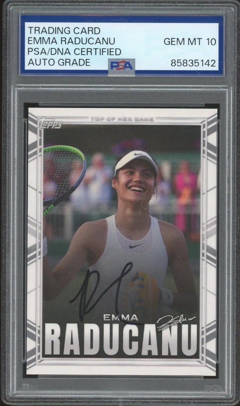 2022 Topps X Emma Raducanu #24 Signed Top Of Her Game Rookie Card PSA AUTO 10 RC