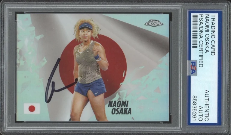 2024 Topps Chrome Tennis Naomi Osaka Patriotic Pride Case Hit SSP PSA/DNA AUTO