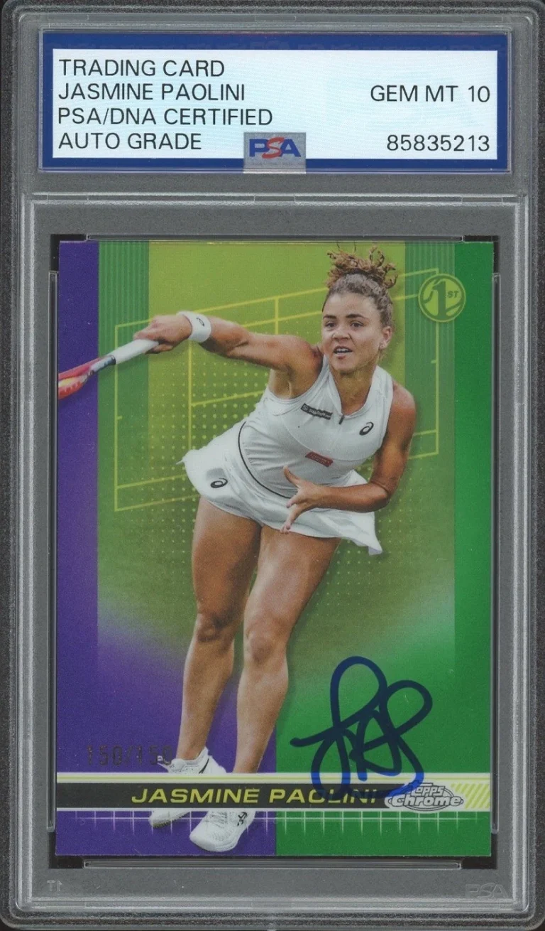 2024 Topps Chrome #192 Jasmine Paolini Purple/Green Refractor /150 PSA AUTO 10
