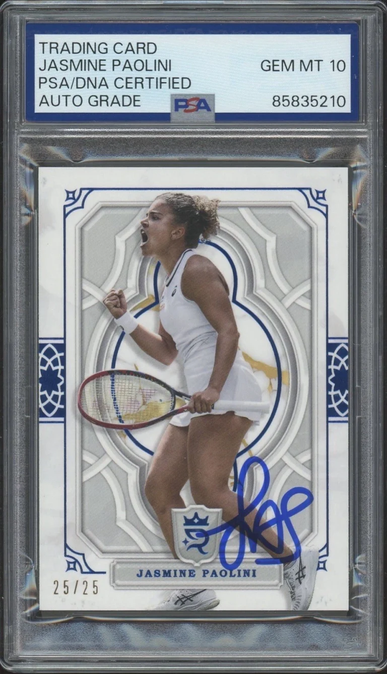 2024 Topps Royalty #98 Jasmine Paolini Signed Blue Tennis Rookie /25 PSA AUTO 10