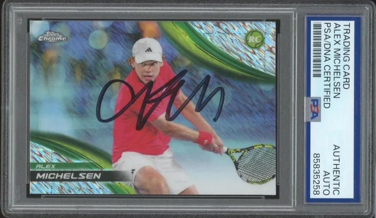 2025 Topps Chrome #291 Alex Michelsen Signed Rookie Shimmer Refractor PSA AUTO
