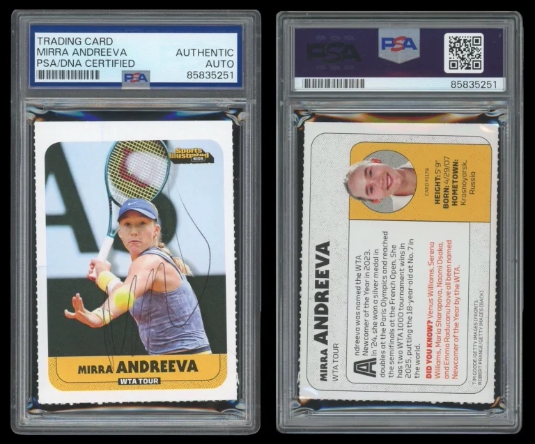 2025 SI For Kids #1179 Mirra Andreeva Signed Tennis Rookie Card PSA/DNA AUTO RC