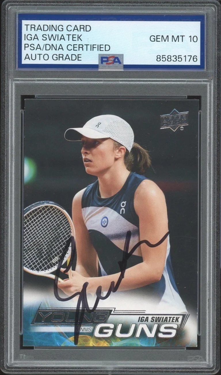 2023 UD Goodwin Champions #YG-8 Iga Swiatek Signed Young Guns Rookie PSA AUTO 10