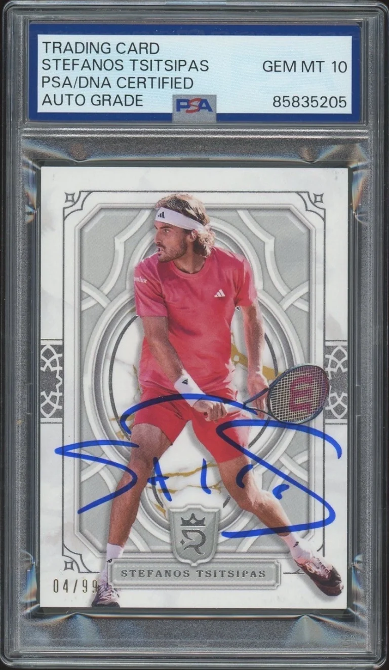 2024 Topps Royalty #94 Stefanos Tsitsipas Signed Tennis Card /99 PSA/DNA AUTO 10