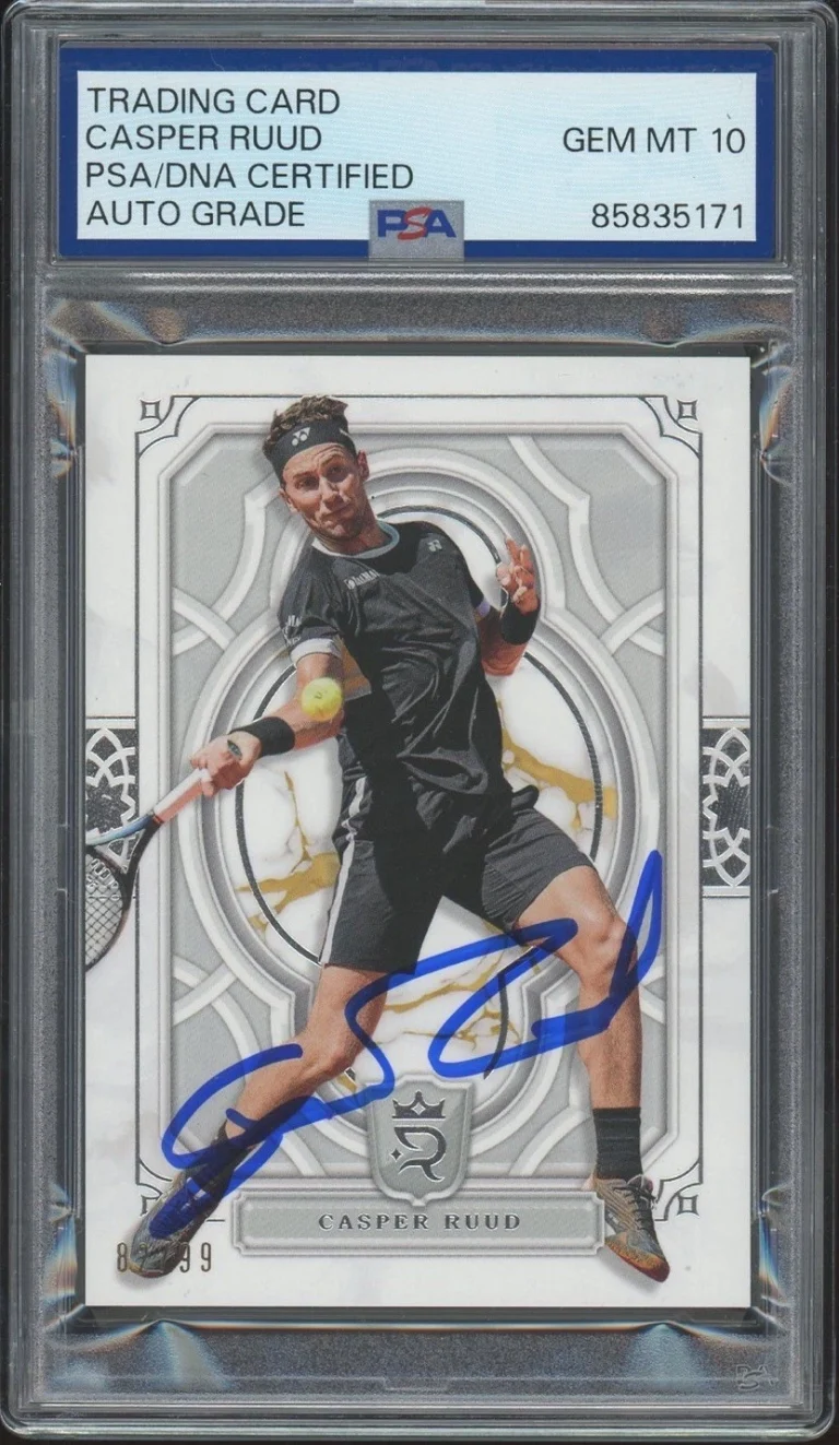 2024 Topps Royalty #54 Casper Ruud Signed Tennis Card /99 PSA/DNA AUTO 10