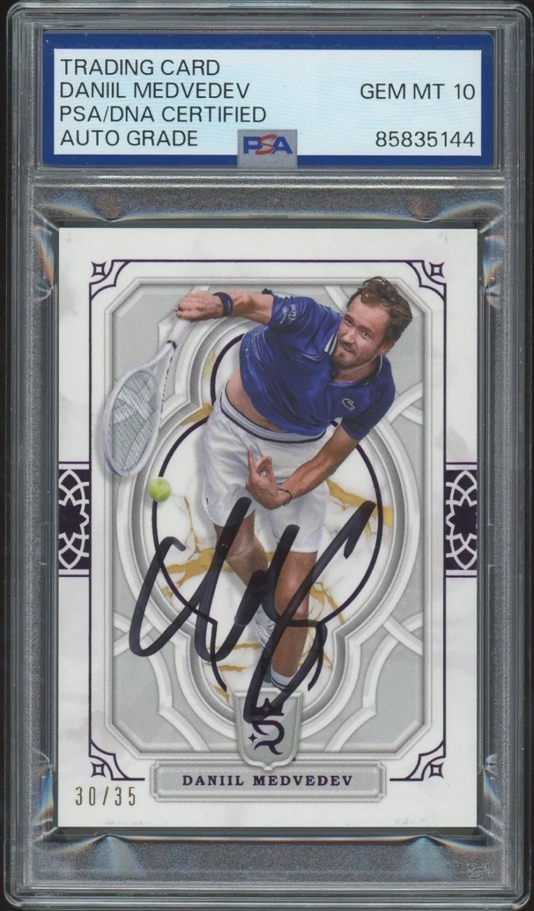 2024 Topps Royalty Tennis #66 Daniil Medvedev Signed Purple /35 PSA/DNA AUTO 10
