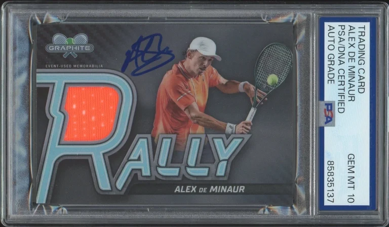 2024 Topps Graphite Alex De Minaur Signed Tennis Rally Relics PSA/DNA AUTO 10