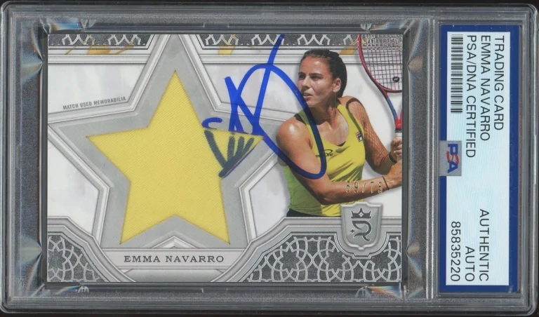 2024 Topps Royalty Tennis Emma Navarro Signed Star Relics Card /75 PSA/DNA AUTO
